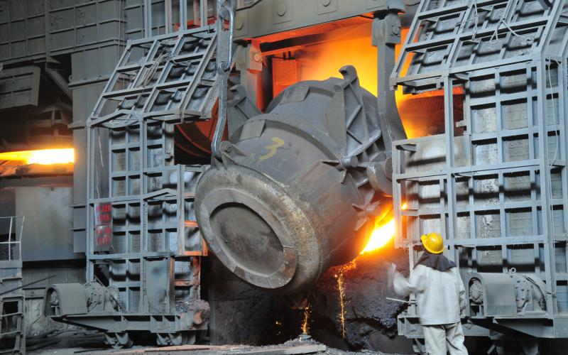 Manufacturing furnace in a factory